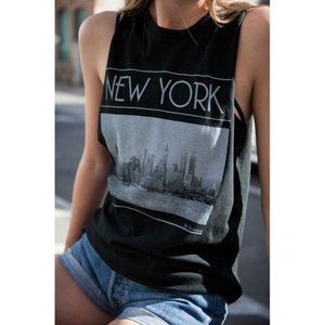 Brandy Melville Muscle Tee Tank New York Skyline